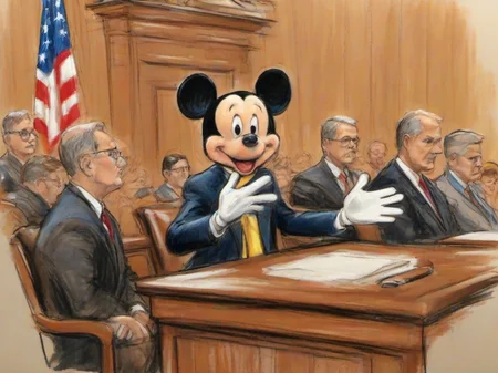 Masterpice,High Quality,
<lora:PE_CourtRoomSketch:0.8> PECourtRoomSketch,courtroom,
mickey mouse