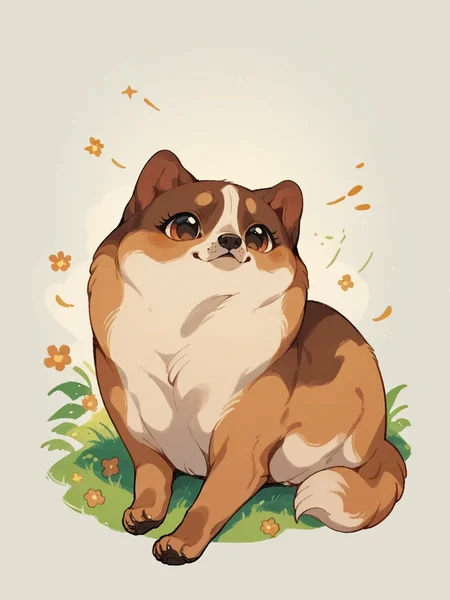 source_anime, score_9, score_8_up, score_7_up, score_6_up, score_5_up, <lora:m04XLP:1> m04, cute, dog, feral, solo