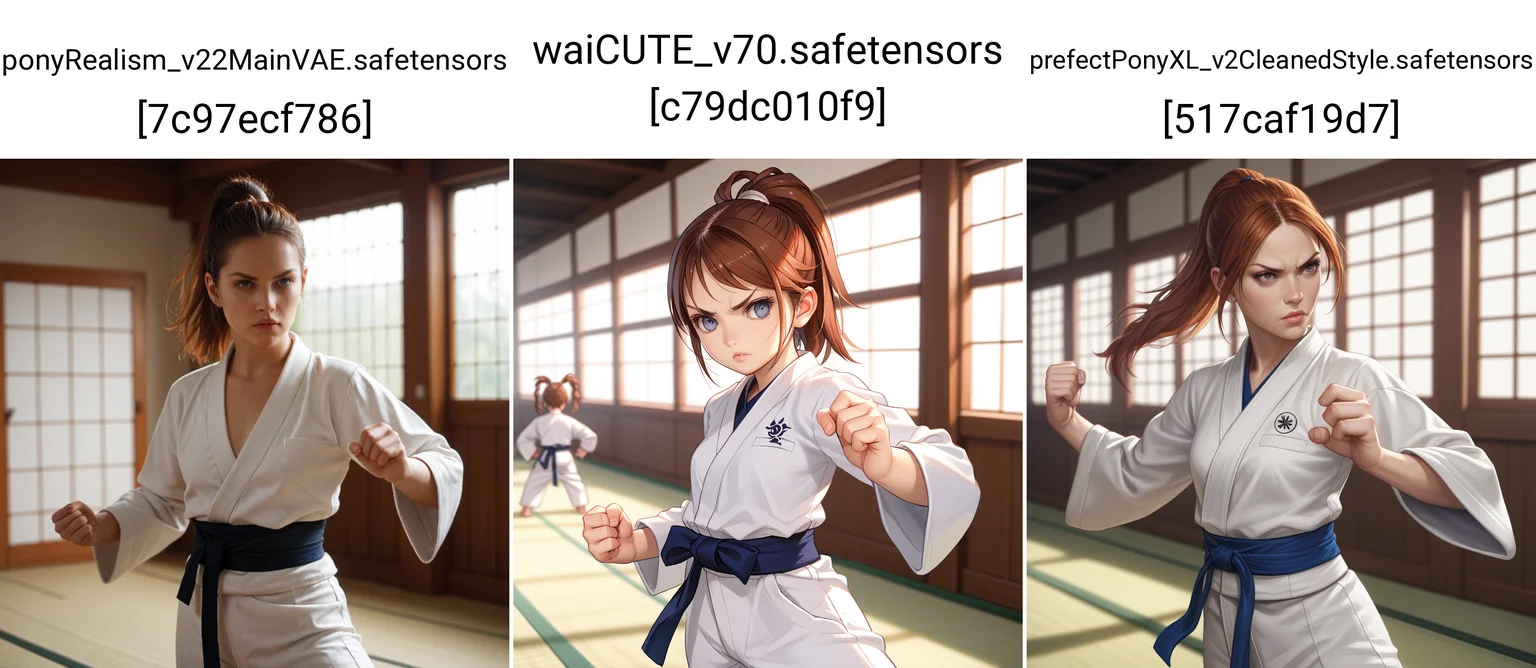 uncensored, score_9, score_8_up, score_7_up, score_6_up, score_5_up, score_4_up, 1girl, small breasts, a determined woman karate instructor in a dojo training fiercely for an upcoming match, traditional karate gi, dynamic pose, high detail, dramatic lighting, showcasing her strength and focus, cinematic composition, digital art, by Artgerm and Ilya Kuvshinov, 4k resolution, masterpiece,
<lora:StellaComposite_NotARealPerson_v2.0_PDXL:0.8> stellacomposite, realistic, lips, auburn hair, ponytail hair style, Crystal Clear colored eyes,,