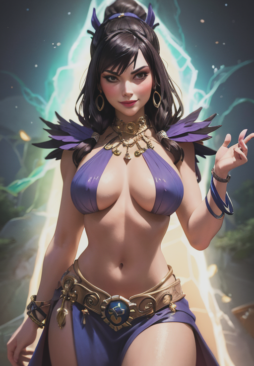 <lora:smite_morrigan:0.8>, smite_morrigan, smirk,, (magical, magnificent, masterpiece:1.3)