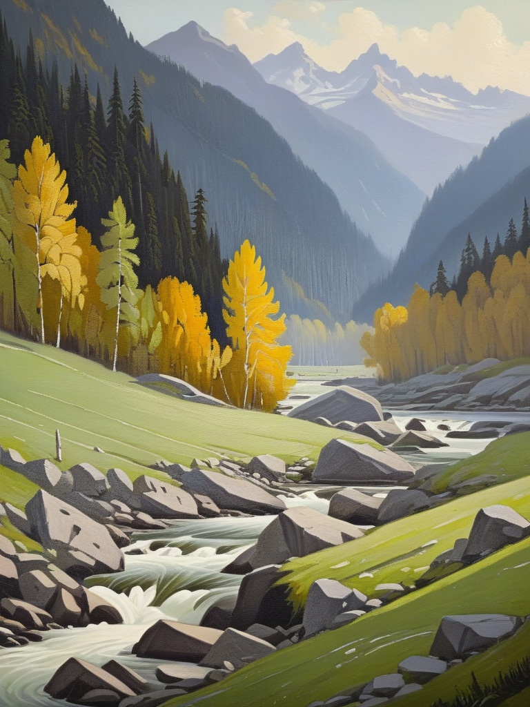 <lora:NatureLandscapePainting01_Hap_XL:1>,  Create a masterwork legendary detail, intricate, insanely, extremely composition randomly serenity peacefuly landscape scenery, Breathtaking fusion, Multilayer techs, splash style, graphic interface, sharpened focus, filigree, artfully arranged deep breath pro-style digital oilpainting art, by Ivan shiskin, on a linen, oil on canvas, stunning visually, dark influence, premium effects.  OverallDetailXL,  Fixl-art,