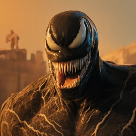 a still of venom in mad max, intricate, 8k, artstation, highly detailed, intense, sharp focus, art by cgsociety