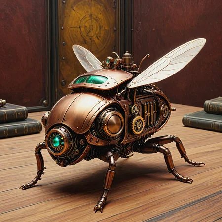 A steampunk beetle.

<lora:Steampunk01_CE_XL_200-OT:0.6> stmpnkCE_style