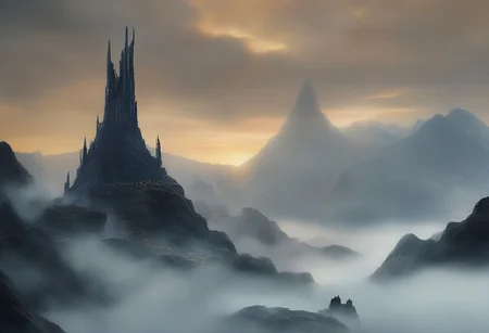 score_9, score_8_up, score_7_up, score_6_up, (masterpiece), best quality, a man and a woman of the Second Age of Middle Earth crossing a bleak mountainous landscape at dusk.
The Lord of the Rings style