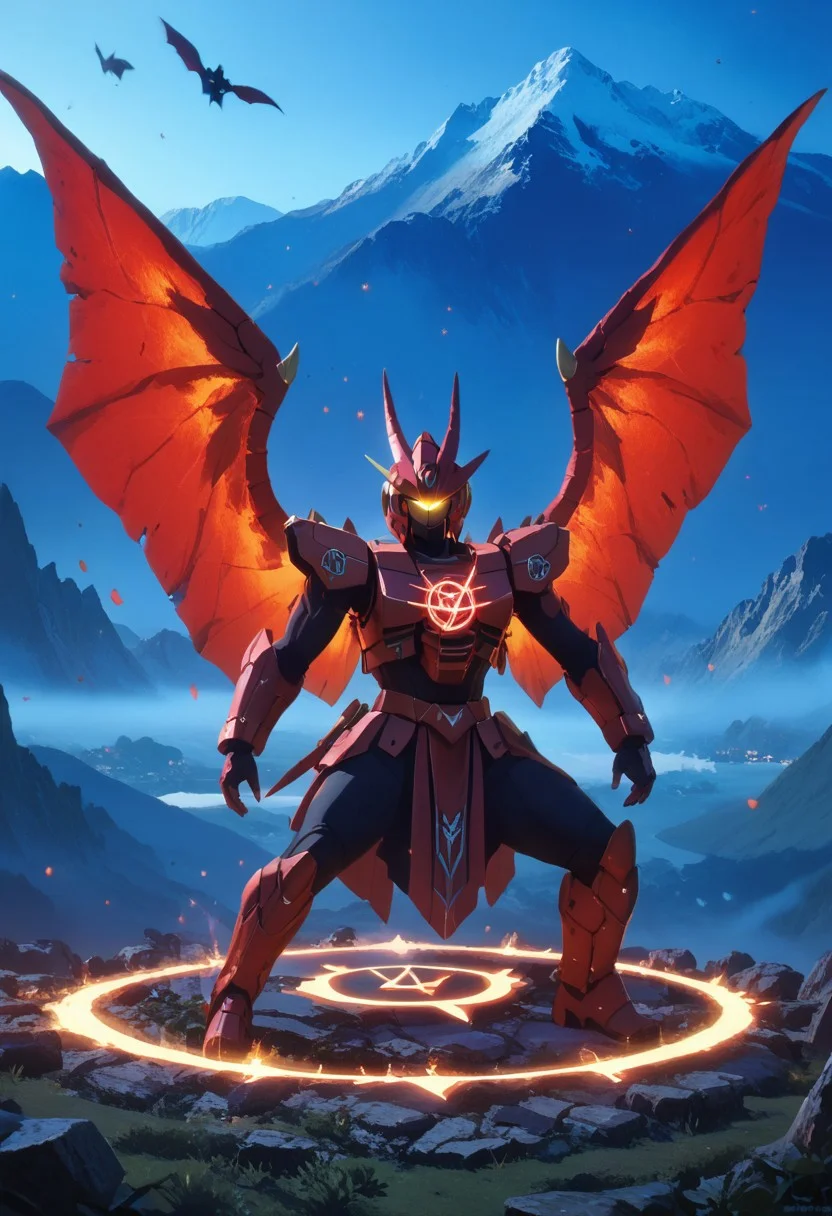 score_9, score_8_up, score_7_up, score_6_up,
summoning portal,
((Frieren summoning super gundam)),
dragon wings
(fantasy world, mountain, stars, night sky),