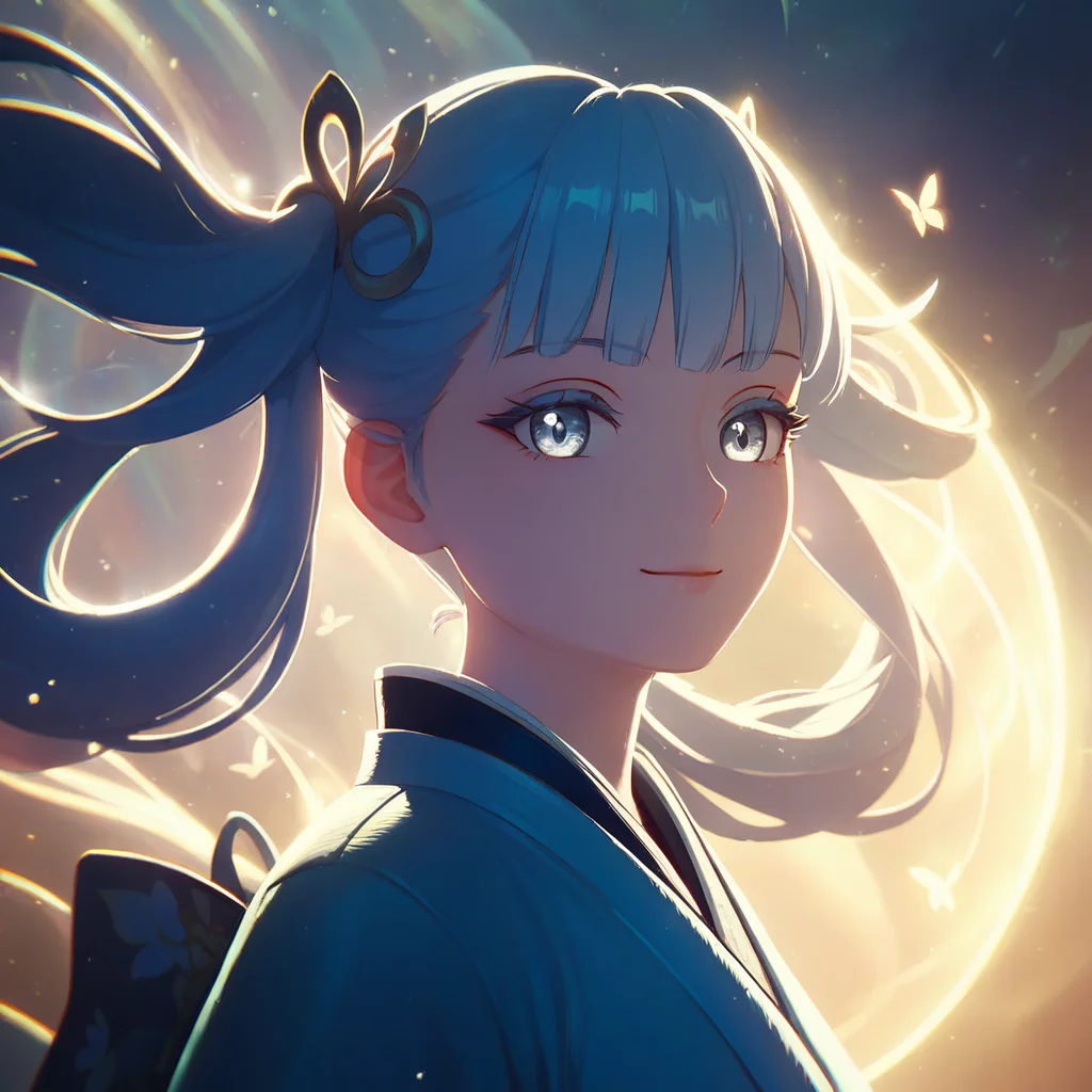 score_9, score_8_up, score_7_up, score_6_up, <lora:JinhsiWUWA:0.6> beautiful detailed face, extreme details eyes, absurdres, 1girl, grey eyes, twintails, floating hair, (Kimono top:1.4),
(close-up:1.2), (upper body:1.3), floating hair,Intense lighting, illuminated hair, eyelashes, natural light, ambient glow,(bright lighting on face:1.2),
serene expression, light smile,closed mouth, standing, magical atmosphere, swirling energy, light waves, sparkling particles, magical aura, butterfly_lighting,
Overhead lighting,(Spotlight, Moonlight glow:1.3), Rocky Road, <lora:exposure_control_v10:2> <lora:vivid_everclear:0.5> score_9, score_8_up, score_7_up,