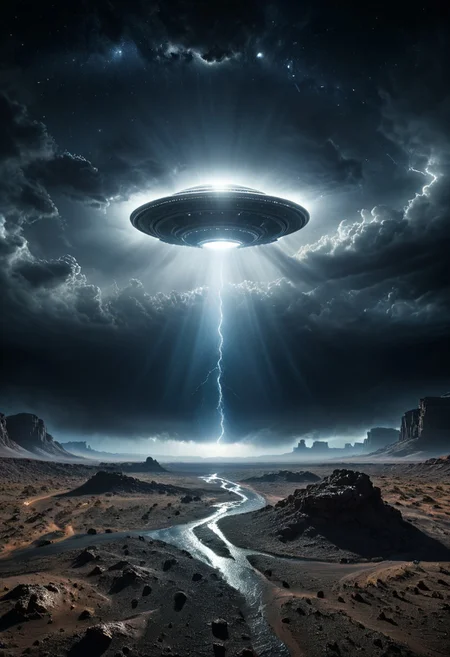 giant extraterrestrial grays watching planet earth closely with universe around them::3
high definition photography, sci-fy style, poetical scene, desert, storm, thunder, ufo flying, Depth of Field, F/ 2. 8, high Contrast, Cinematic Lighting, ethereal light, intricate details, extremely detailed, incredible details, full colored, complex details, Photography, Photoshoot, wide angle shot, Super Resolution, ProPhoto RGB, Massive, Big, Spotlight, Frontlight, Halfrear Lighting, Backlight, Rim Lights, Cinematic Lighting, volumetric Light, Contre Jour, Rembrandt Lighting, Beautiful Lighting, Accent Lighting, Global Illumination, Ray Tracing Global Illumination, Optics, Materiality, Ambient Occlusion, Glowing, Shadows, Rough, Shimmering, Ray Tracing Reflections, Chromatic Aberration, CGI, VFX, SFX, 8k, insanely detailed and intricate, hypermaximalist, elegant