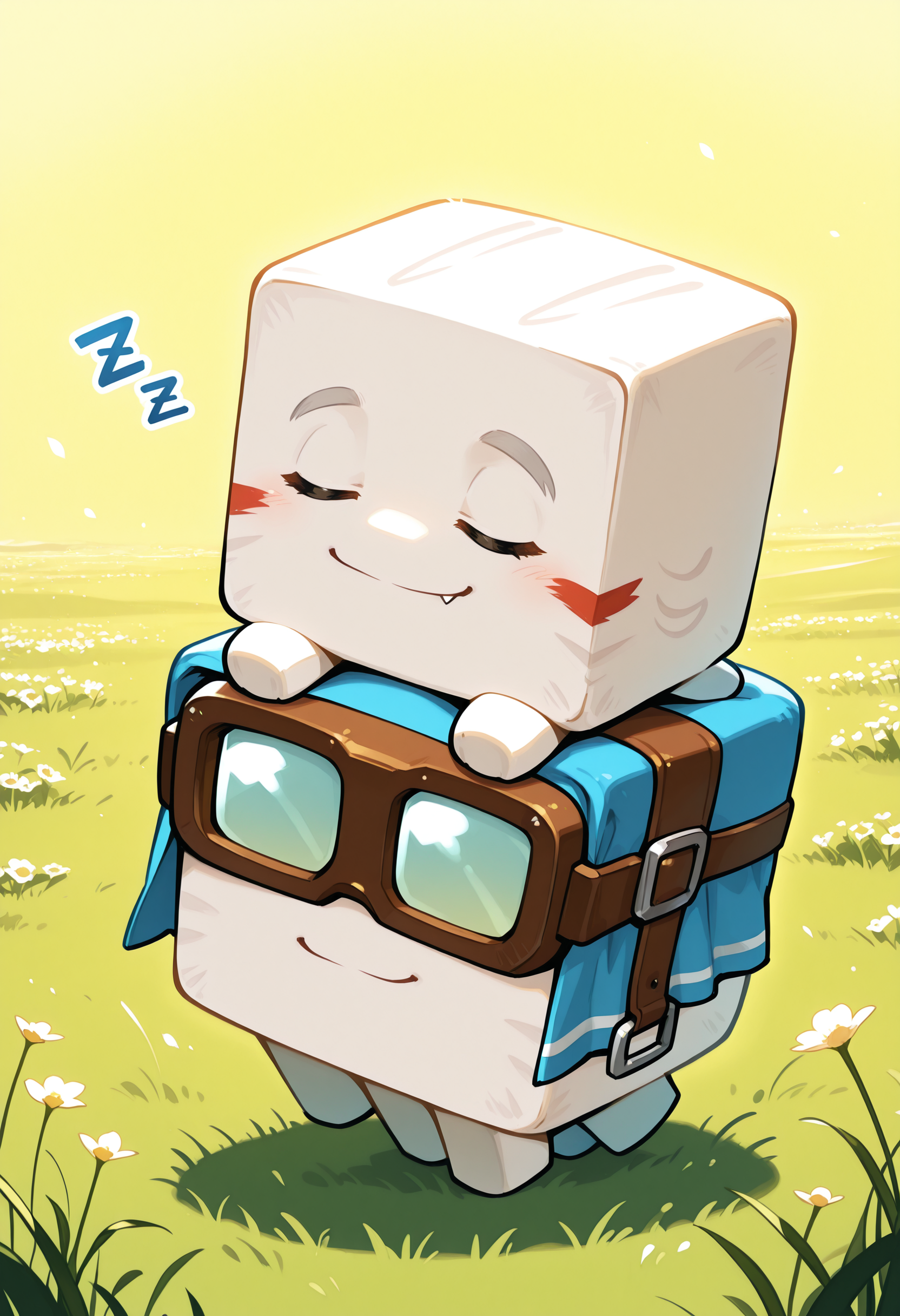 masterpiece,extreme detailed,day,field BREAK 2others,ghastling,closed eyes,no humans,smile,<lora:happyghast-IL:1>,sleeping,zzz,closed mouth,fang,
masterpiece,extreme detailed,field BREAK 2others,hgharnessed,no_humans,goggles,smiles,<lora:happyghast-IL:1>,sleeping,zzz,closed mouth,