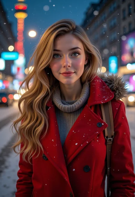 score_9, score_8_up, score_7_up, realistic, elle, long blond wavy hair, red winter coat, hood., breasts visible. small perky breasts, 18 years old, Close-up of Berlin. Berlin television tower. snowy.  Snowflakes. decorated street. Cars, beautiful shop windows. bright sparkling city and lights. Hyperrealism, painting, colorful professional photo shoot, chiaroscuro lighting, bird's eye view
vivid background, vivid color