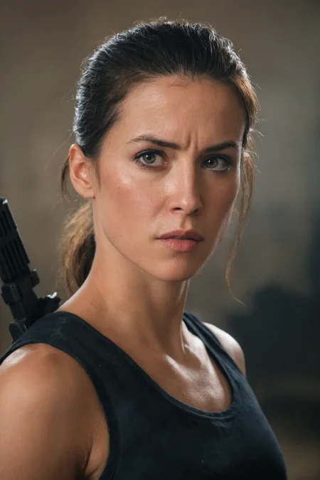 cinematic Woman portrait from an action movie <lora:epicNewPhoto:1>