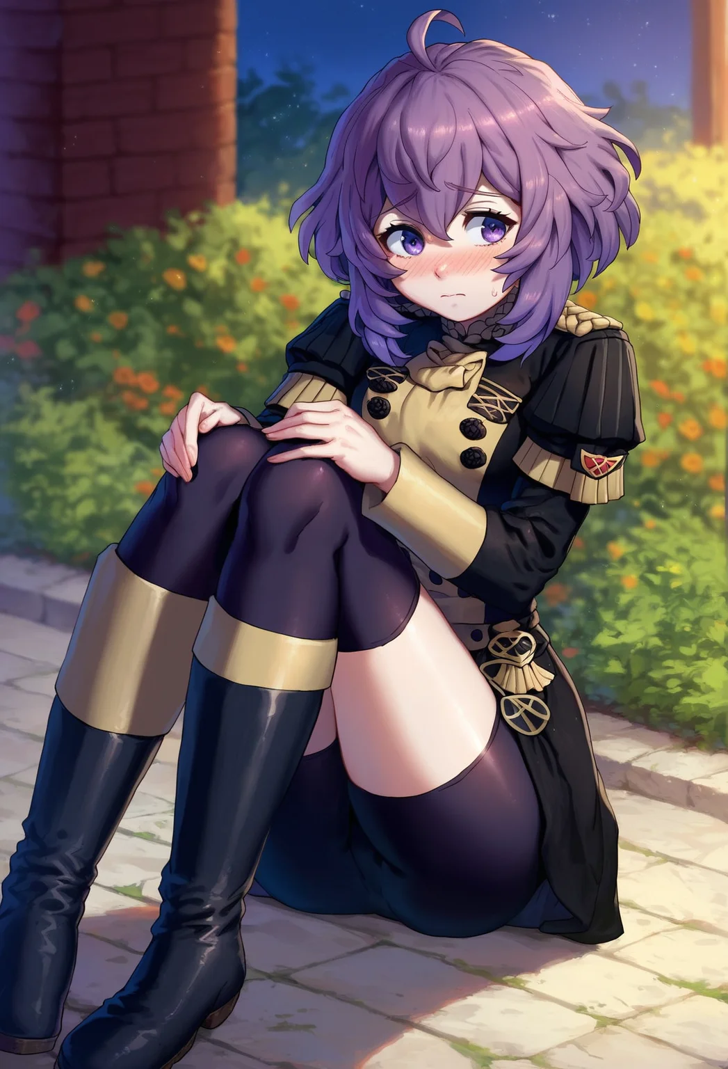 score_9, score_8_up, score_7_up, score_6_up, source anime, feh_seoreh_pnxl, fire emblem heroes, bernadetta, 1girl, shy, bernadetta von varley, solo, garreg mach monastery uniform, purple hair, bike shorts, boots ,whorled clouds, night sky, dappled moonlight, depth of field
<lora:fire_emblem_heroes_pony:1>
