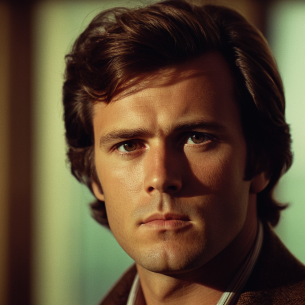 cinematic film still of  <lora:1970's style:1>
In the 1970's a man with a serious look on his face,solo,looking at viewer,brown hair,1boy,closed mouth,male focus,portrait,realistic , realistic,realism, detailed, perfection,perfect,filmic,retro,vintage,classic,different haircut,different look,different style,different people, 1970's style , 1970 style, shallow depth of field, vignette, highly detailed, high budget, bokeh, cinemascope, moody, epic, gorgeous, film grain, grainy