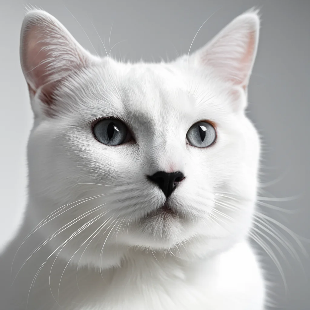 cinematic film still of  <lora:High-key lighting Style:1>
bright light, bright, a white cat with a black nose and a white background High-key lighting Style,solo,looking at viewer,simple background,white background,closed mouth,monochrome,greyscale,no humans,animal,cat,realistic,animal focus,whiskers, shallow depth of field, vignette, highly detailed, high budget, bokeh, cinemascope, moody, epic, gorgeous, film grain, grainy