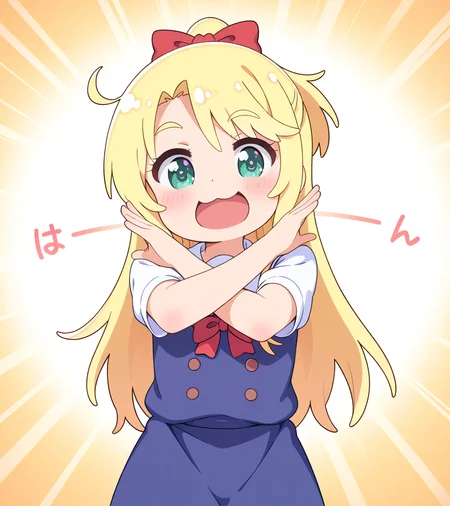 himesaka noa, 
watashi ni tenshi ga maiorita!, 
arms up,ok,circle arms,hands  on head,
masterpiece, best quality,bar censor,