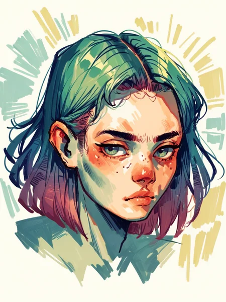 score_9, score_8_up, score_7_up, score_6_up, score_5_up, score_4_up,  <lora:c0l0ursk3tchXLP3:1> c0l0ursk3tch, 1girl, sketch,