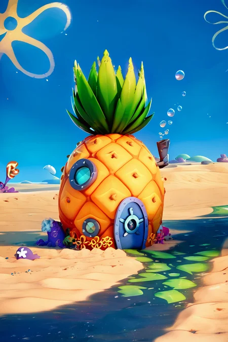 score_9, score_8_up, score_8, BREAK, PineappleUnderTheSea, sky, day, no humans, sand, bubble, road, <lora:PineappleUnderTheSeaPDXL:0.8>, <lora:CatalystStylePDXL:0.6>, <lora:SDXLFaeTastic2400:0.5>,