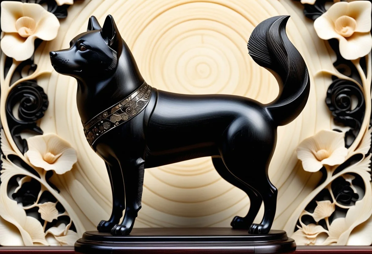 score_9, score_8_up, score_7_up, score_6_up, score_5_up, score_4_up,
ultra-detailed,ultra-detailed, ultra high res, high res image,masterpiece,best quality,BREAK,
((shiba-dog statue made out of, ebony, ivory, scrimshaw, bone carving)),
full body, standing, side view,
closed-up,
simple background,