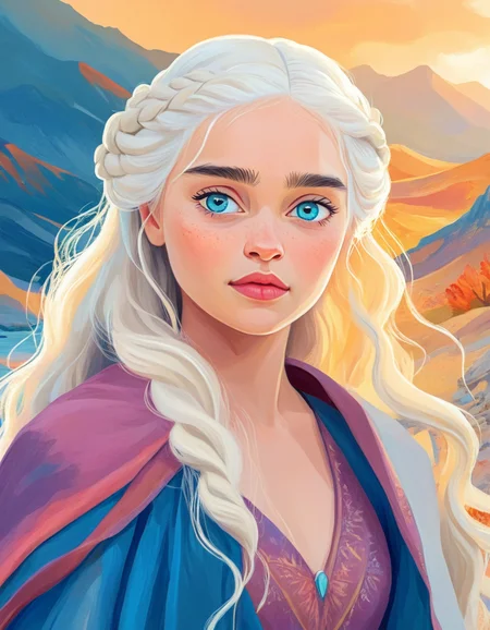 novuschroma style daenerys targaryen <lora:106_novuschroma_1:1>