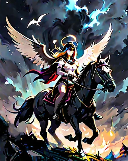<lora:Dark_Novel:0.7> medium wide shot of (thunderbird, mythical spectral ghostly haunting stygical hunting procession, supernatural skeletal divine leader, skeletal huntsmen, skeletal spectral hunters and horses and hounds, riding through the night sky, otherworldly, omen of disaster, awe-inspiring phenomenon, disintegrate,play zones,dreamy,nonsensical,unhealthy,nimbused,pouring) BREAK complex background <lora:neg4all_bdsqlsz_xl_V9:0.17>