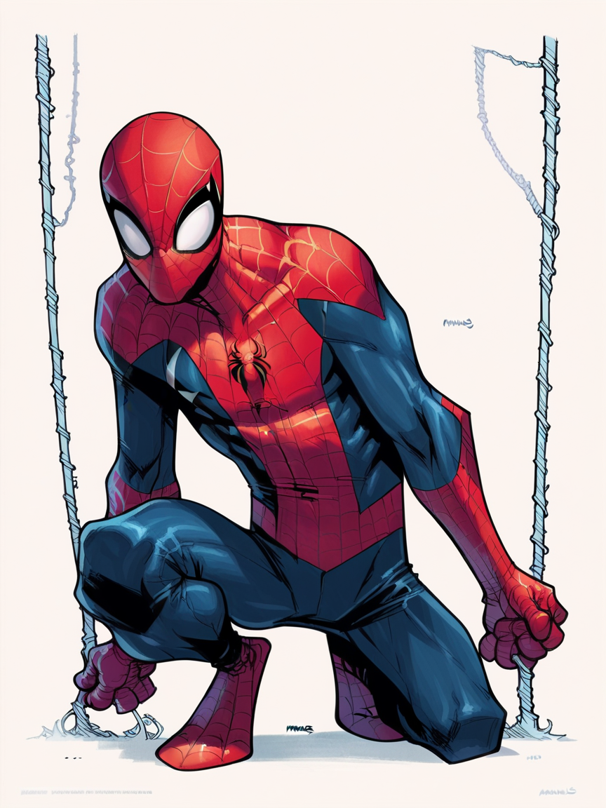 Ugly score_9, score_8_up, score_7_up, score_6_up,  <lora:Humb3rt0XLP:1> humb3rt0, 1boy, solo, spider-man,