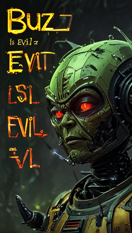 (Stupid fantasy)1.5. (text: "Buzz is evil")1.4. alienworld