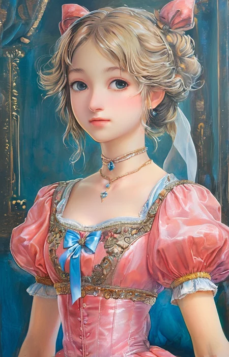 masterpiece,best quality,<lora:tbh197-sdxl:0.9>,illustration,style of Masaccio portrait of idolmaster cinderella girls,