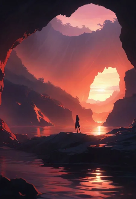 sunset,