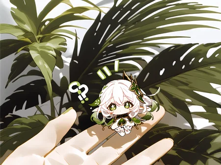 nahida (genshin impact),artist:zhibuji_loom,!?, 1girl, chibi,in palm, mini person, minigirl, o o, out of frame,solo focus, best quality, amazing quality, very aesthetic, absurdres, anime, Ïstar, best quality, very aesthetic, absurdres, top-heavy, mini body, Palm center villain
score_9,score_8_up,score_7_up,score_6_up,source_anime, <lora:MeMaXL_V3:1>, <lora:add-detail-xl:1>, <lora:naipV3:1>,