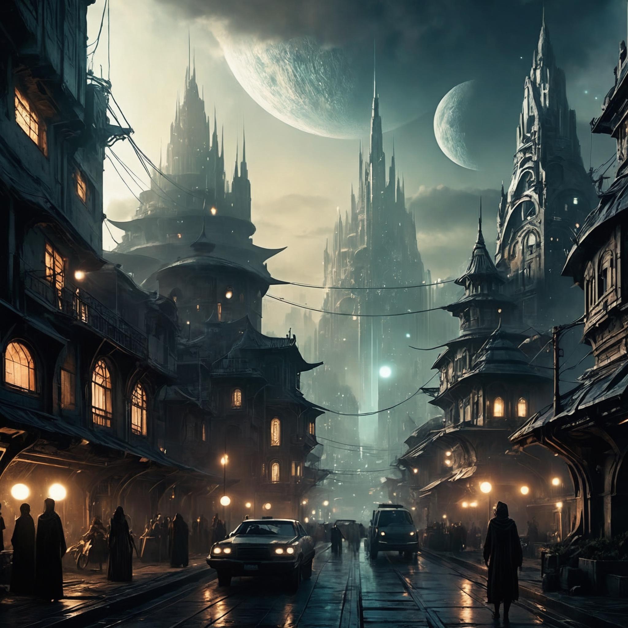 ethereal fantasy concept art of line art, a city, a dystopian future, year 3000, sci fi, amazing details, dark atmosphere, shallow depth of field, vignette, highly detailed, high budget, bokeh, cinemascope, moody, epic, gorgeous, film grain, grainy . magnificent, celestial, ethereal, painterly, epic, majestic, magical, fantasy art, cover art, dreamy