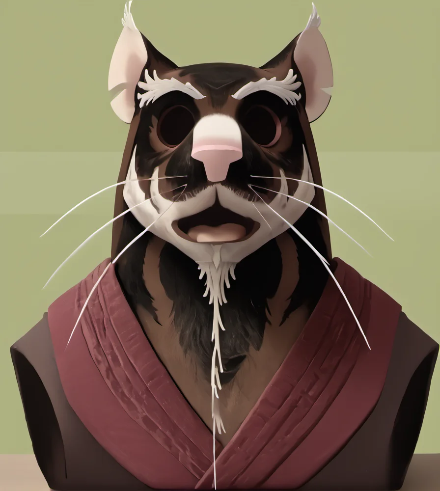 score_9, score_8_up, score_7_up, high res:1.5, digital media (artwork), lineless:1.5, motion lines, splinter, rat, brown fur, animal ears, grey eyebrows, whiskers, beard, male, <lora:Suiting_and_Masking:1> 5uitingm4sking, mask, bust, open mouth, gaping mouth <lora:Splinter2.0:0.95>