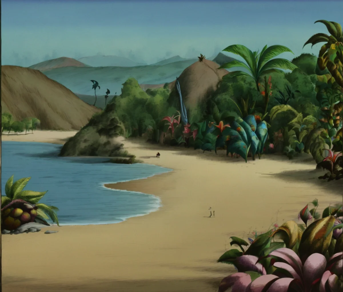 masterpiece,high resolution,8k,
fantasticplanet,scenery,landscape,beach,plants,vawes
,<lora:fantasticplanet-xl:0.8>,