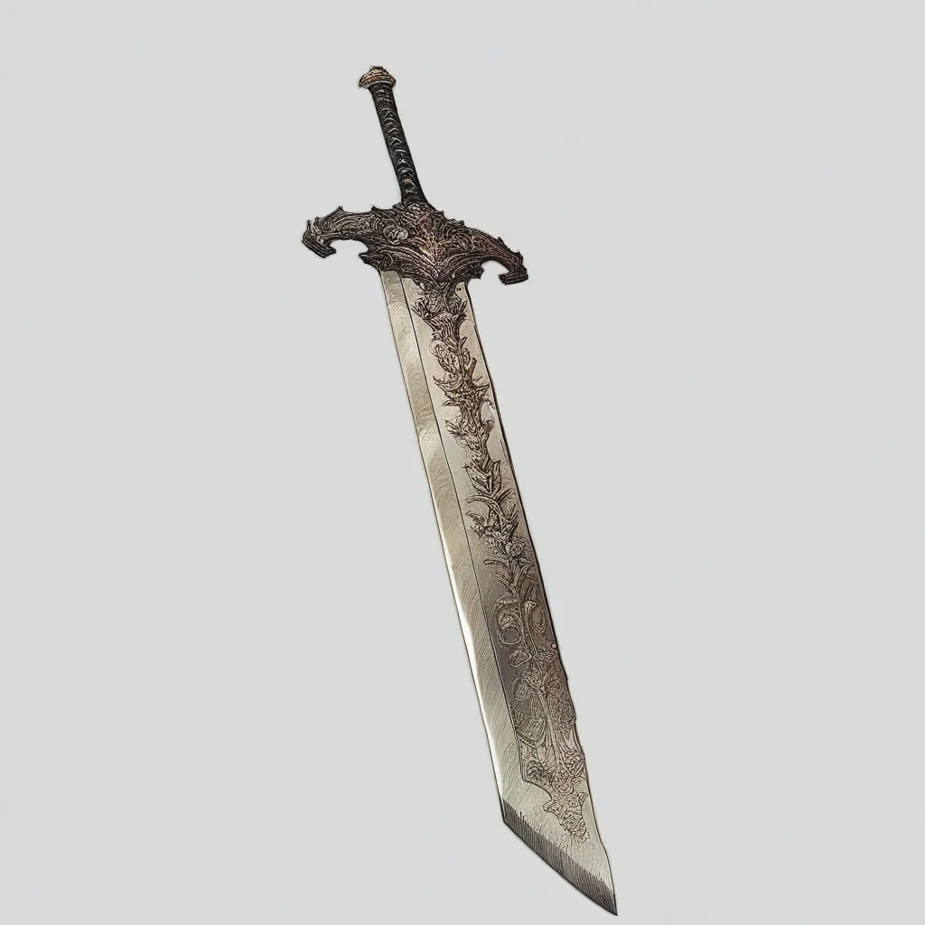score_9, score_8_up, score_7_up, source_anime, fine sketch, giant_sword, rotated up, rotated left, blank background
