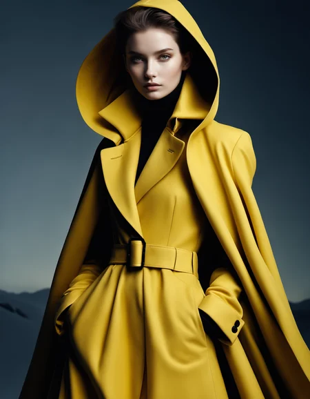 photo of a exquisitely beautiful pale skin punk 1girl, solo, 20 y.o, wearing a yellow dress, outdoor, cloak, coat, hands in pockets, studio background, alluring eyes, dark eyes, skin pores, Thorough, highly detailed skin, intricately detailed, seductive makeup, BREAK
high-end camera, 135mm lens,high-key portrait photography, by Tim Walker,
(best quality, masterpiece, high quality, highres, realistic),
 <lora:Black Dress Balenciaga-Bruce Ta VN:0.8>