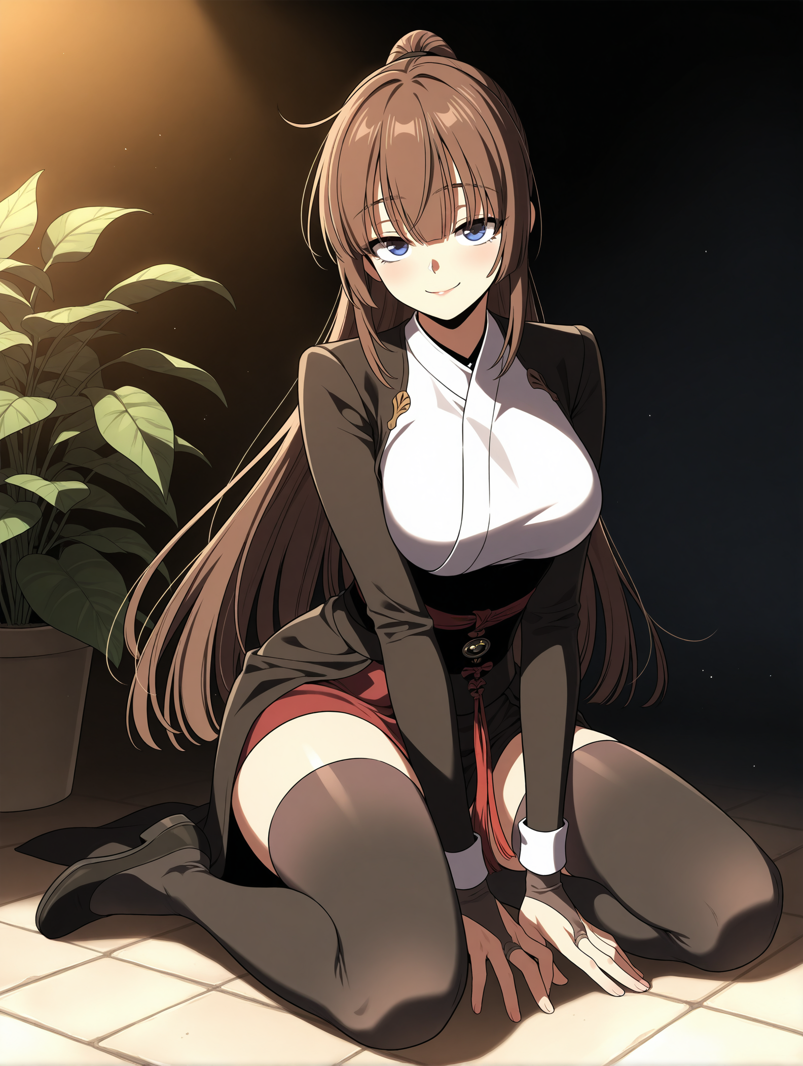 best quality,amazing quality,<lora:Alicia Arden:1>,alicia arden,thighhighs,full body,posings,seductive smile,