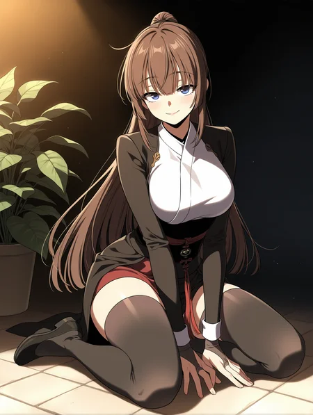 best quality,amazing quality,<lora:Alicia Arden:1>,alicia arden,thighhighs,full body,posings,seductive smile,
