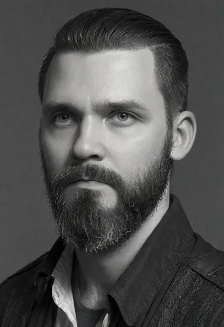 portrait of a bearded man, a black and white drawing of a man with a beard, epic pencil illustration, epic portrait illustration, artgerm craig mullins, martin ansin artwork portrait, by Grzegorz Domaradzki, great digital art with details, by Patrick Pietropoli, highly detailed character design, very coherent. high detail, pirate portrait, epic digital art illustration