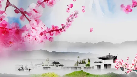 Sweeping Day Photography, a painting of a cherry tree with pink flowers, best quality, high quality, masterpiece, 8K UHD, highly detailed, ultra detailed <lora:sweeping-day_lora_r64_sdxl:1>