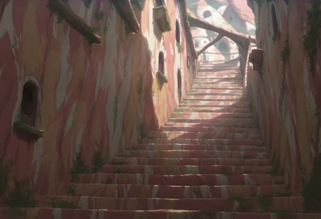 score_9_up score_8_up score_7_up, scenery, iruburu, stairs
<lora:made_in_abyss_landscape_pony2:1>