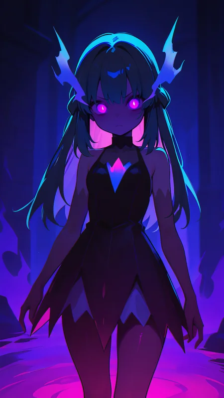 ,masterpiece,best quality,newest, <lora:Haunted_Glow-000009:1.0> hauntedglow, glowing eyes, 1girl, dawn from pokemon