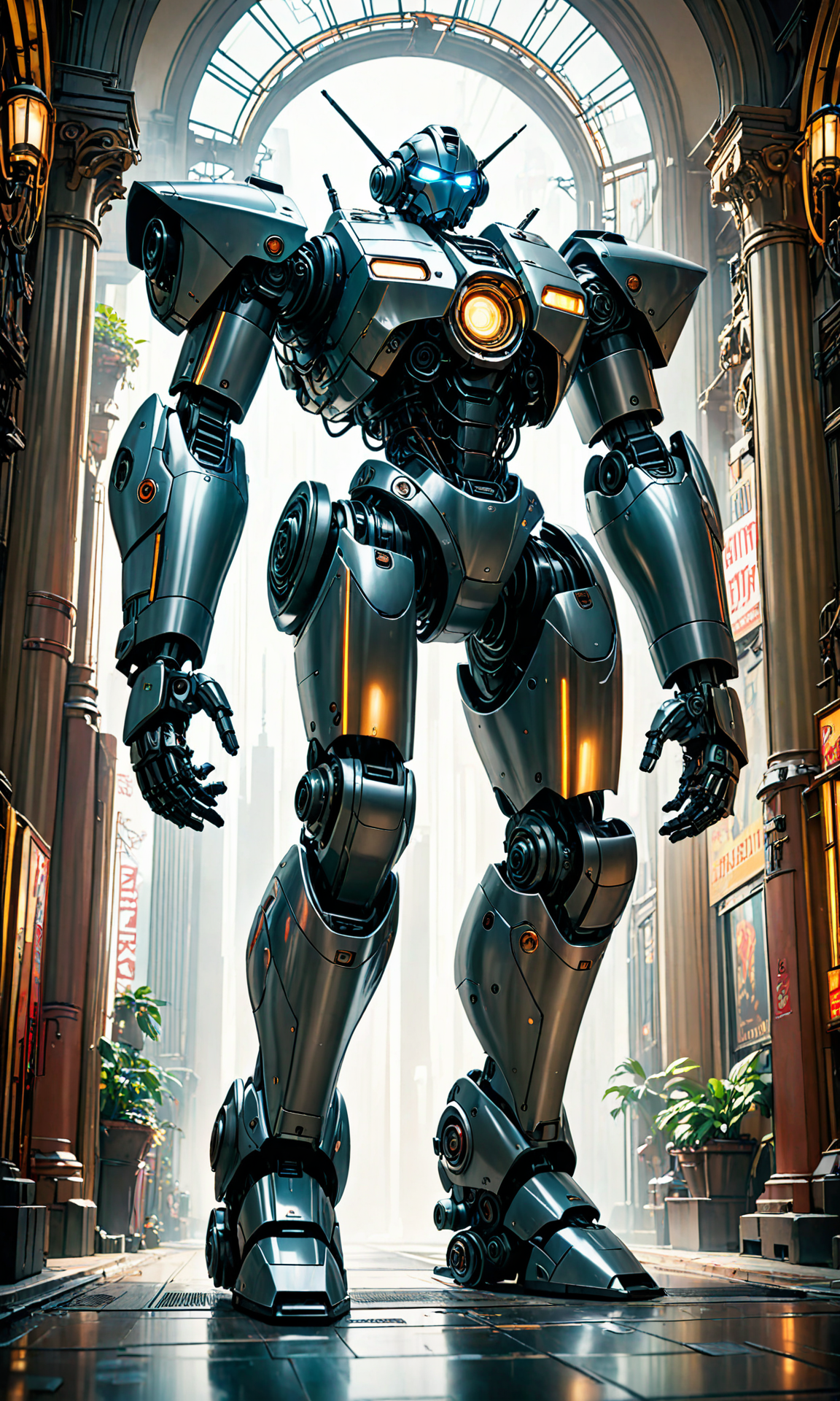 The most amazing dream you ever had about a giant robot, hyper realistic, ambient lighting, concept art, intricate, hyper detailed, smooth, dynamic volumetric lighting, octane, cinematic, high quality, high resolution, 4 k, cgsociety, rutkowski, gurney, gurney, alphonse mucha, juan lu <hypernet:BadHands:1> <lora:Fast:0.69>