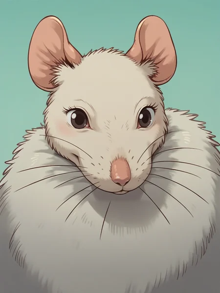 score_9, score_8_up, score_7_up, score_6_up, score_5_up, <lora:Ghibli2XLP:1> ghibli, solo, rat, cute