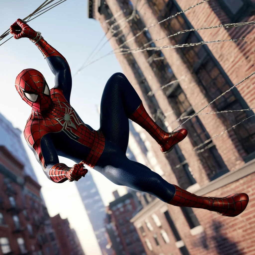 professional 3d model of <lora:Spider-Man:1>
Spider-Man a spider man is web swinging over a city, octane render, highly detailed, volumetric, dramatic lighting
