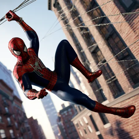 professional 3d model of <lora:Spider-Man:1>
Spider-Man a spider man is web swinging over a city, octane render, highly detailed, volumetric, dramatic lighting