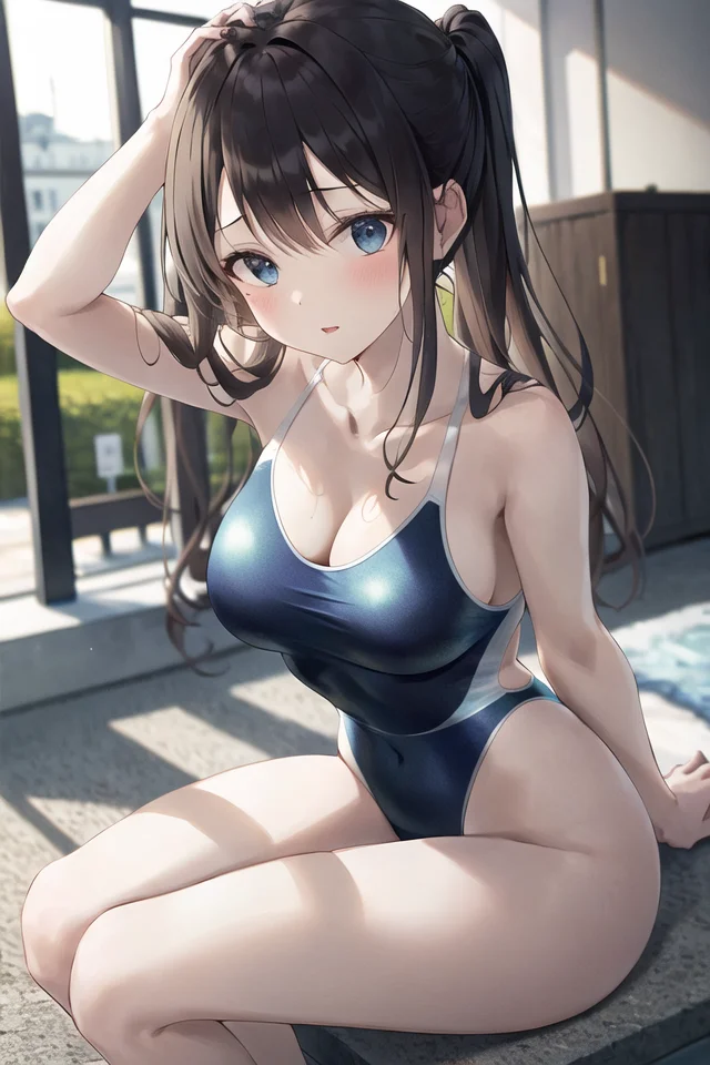 (masterpiece:1.05), (best quality:1.05),1girl,competition_swimsuit <lora:roha-v1:0.6>