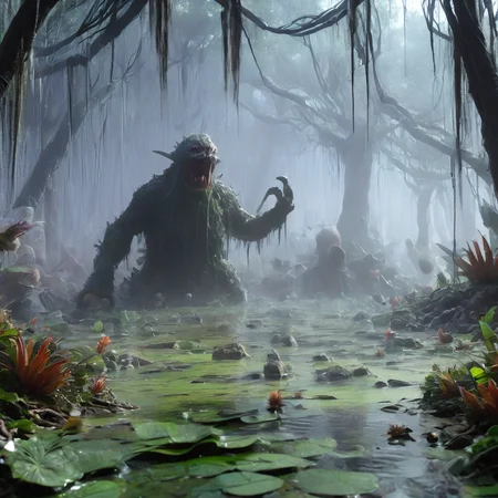 swamp monster, <lora:swamp monster-000008:1>