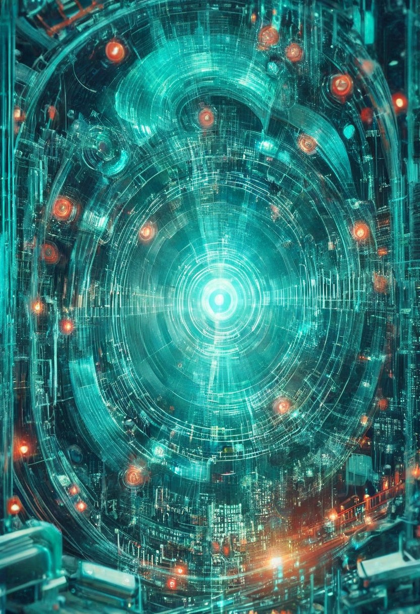 double exposure of opera diva Hatsune Miku with long floating aqua twintails singing high note merging with a printed circuit board of Yamaha electronics chip processor, <lora:DoubleExposure:1>, (head:1.8), <lora:The Phantom of the Opera style:1.5> The Phantom of the Opera style, <lora:loraeyesxl:0.4>