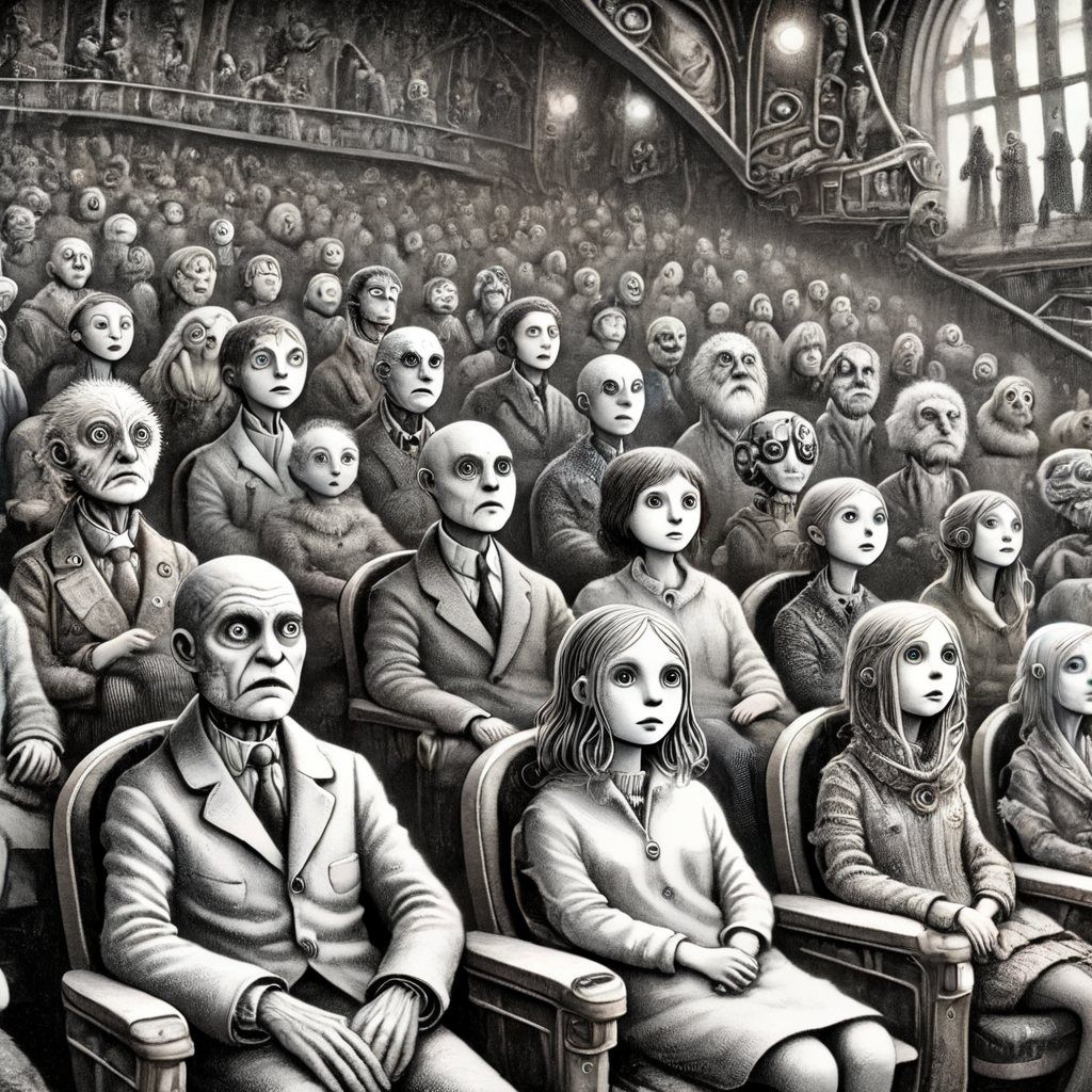 fantoria group of people in the cinema<lora:fantoria:1>