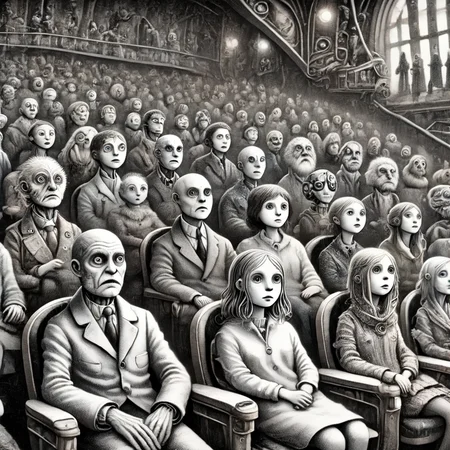 fantoria group of people in the cinema<lora:fantoria:1>