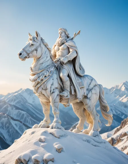 <lora:MarbleCastaluminumWorldXL:1> (statue on a snow mountain MarbleCastaluminumWorld )((Photo Focus, DOF, Aperture, insanely detailed and intricate, character, hypermaximalist, hyper realistic, super detailed,))
