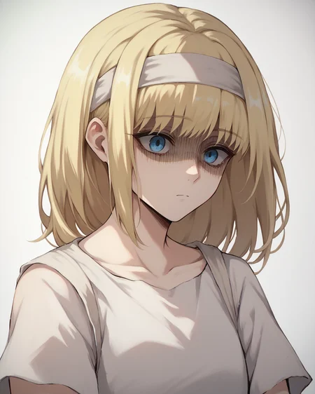 score_9, score_8_up, score_7_up,
<lora:Ymir_Fritz_PONY:1>,ymir fritz,1girl, solo, hairband, blonde hair, bangs, blue eyes, medium hair,shaded face,white dress, short sleeves,